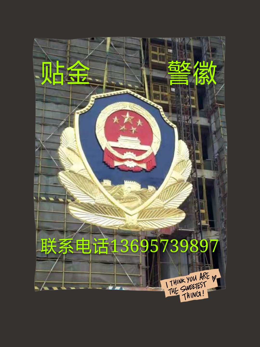贴金 警徽